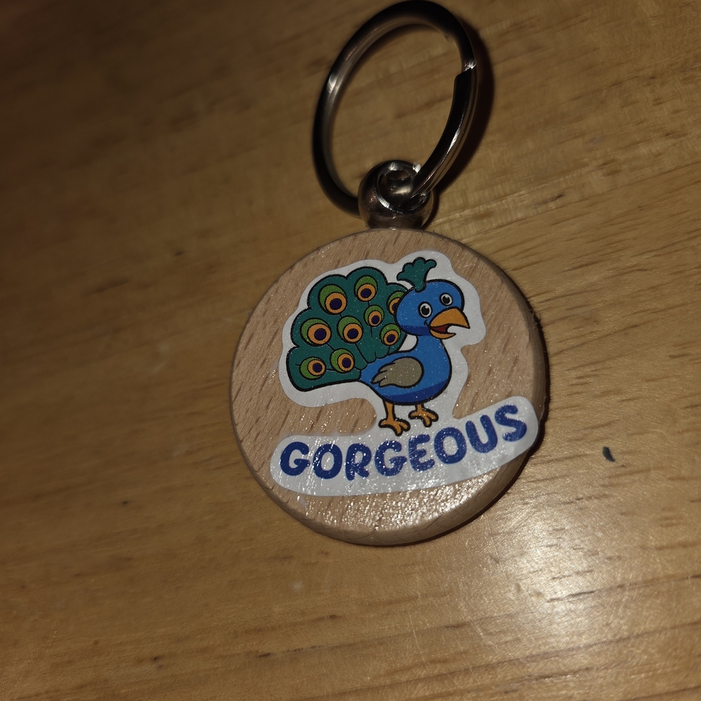 Gorgeous Peacock Keychain